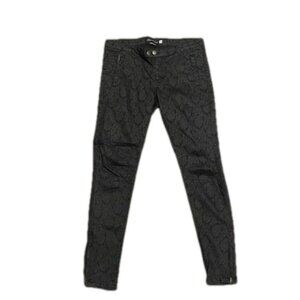 Harlow patterned black jeans size 29 in great condition 2 button detail